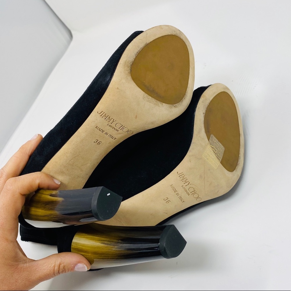 JIMMY CHOO**Black Suede Booties*US 6**$1395 - Picture 6 of 8